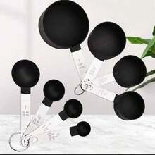 4/8pcs/Set Stainless Steel Handled Multi-Functional Plastic Measuring Spoons, Measuring Cups, Scaled Measuring Spoons Set, Cooking And Baking Tool, Essential Kitchen Gadgets For Home And School - Multicolor - View 4