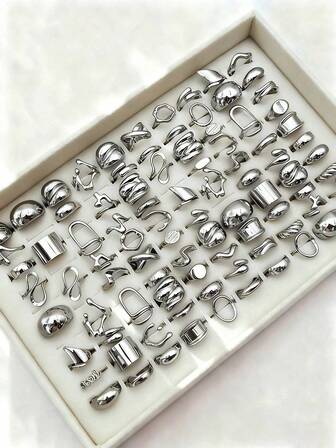 29/20/15/5件套复古优雅精致大码女士金属戒指套装，适合日常佩戴和派对（随机发货）