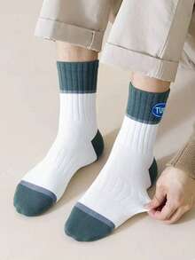Men's Thick Warm Moisture-Wicking Crew Socks, Breathable Sports Socks For Autumn/Winter