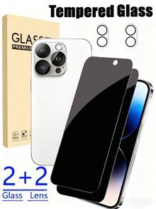 Bộ 2 miếng dán màn hình cường lực + 2 miếng dán bảo vệ ống kính camera, tương thích với dòng 17/17 Pro/17 Pro Max/17 Air/11/12/13/14/15/16 Plus/Pro/Pro Max. - màu đen - Xem 24