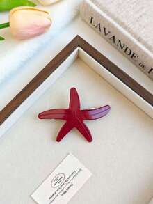 1pc/2pcs New Elegant Acetate Starfish Hair Clips, Versatile Spring Clamps, Suitable For All Seasons - Multicolor - View 6