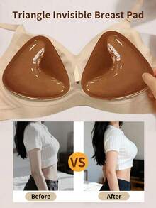 2pcs/12pcs Thick Double-Sided Invisible Bra Pads, Invisible Lift, Skin-Friendly Waterproof, Reusable, Suitable For Small Bust Women, With Nipple Covers, Applicable For Bikini, Swimwear - Multicolor - View 14