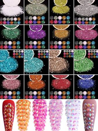 5000PCS 2mm Shimmering Resin Rhinestones For DIY Nail Art, Handcrafts, And Jewelry - Assorted Colors For Nail And Beauty Accessories