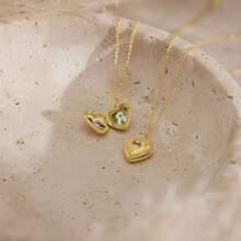 Custom Personalized Vintage Locket Necklace With Photo, Custom Engraved Name Heart Locket Necklace, Pet Memorial Jewelry, Christmas Gift For Her - Multicolor - View 5