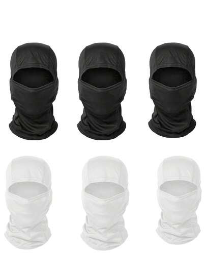 1 st/2 st/flerpack unisex balaklavahatt, enfärgad andningsbar skidmask, lämplig för utomhusaktiviteter som cykling, vandring, klättring