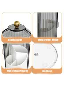 1 حامل فرشاة مستحضرات التجميل، مكمل طلاء الأظافر، مكمل شفاف للفرشاة والعرض الجمالي وصندوق تخزين أحمر الشفاه وحامل تخزين أحمر الشفاه وحامل تخزين طلاء الأظافر - متعدد الألوان - مشاهدة 4