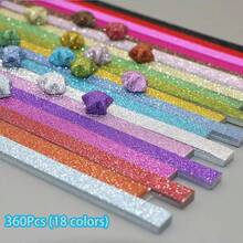 90/360/520/540Pcs Glitter Origami Star Paper Strips, Lucky Star Decoration Paper Strips For DIY Hand Art Crafts Origami, Great For Classroom Craft Projects And Party Gift Giving - Multicolor - View 14