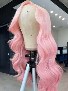 Baby Pink Wig Human Hair 250 Density Light Colored Body Wave Lace Front Wigs Human Hair 13x4 HD Natural Water Wavy Glueless Wigs Human Hair Pre Plucked With Baby Hair Brazilian Remy Wigs Human Hair Put On And Go - SPink - Xem 6