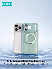 Koolife 适用于新款苹果 17 手机的 1 件装手机壳，带 360° 旋转支架，优质简约磨砂手机保护套，支持磁吸充电，PC+TPU 材质，兼容 17 Pro Max/ 17/ 17 Pro/14/14 Pro/14 Pro Max/13/13 Pro/13 Pro Max/15/15 Pro/15 Pro Max/16/16 Pro/16 Pro Max - 青色 - 查看 5