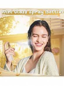 Clear Glass Perfume Sample Vials With Golden Pump Head,Mini Empty Fine Mist Atomizer,Portable Essential Oils Spray Bottle, Empty Bottle, Face Spray,Moisturizing Bottle,Travel Size Cosmetic Containers,Refill Bottle,Clean And Hygienic, A Must-Have For Traveling And Business Trips