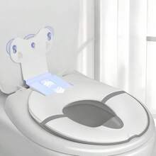 可折叠儿童马桶训练座圈，旅行尺寸，带吸盘，适用于各种马桶款式 | 强力吸附，长度可调节 | 防滑带防溅罩，易于清洁，白色。 - 彩色 - 查看 9