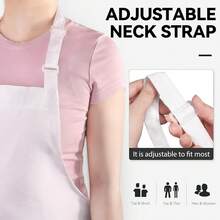 NLUS 2 Pack White Aprons With 2 Pockets For Women Men Kitchen Aprons With Pockets, Chef Aprons For BaFKing BBQ CooFKing,TrueWhite - 真白 - 查看 5