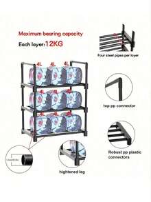 1 Multi-Layer Simple Shoe Rack, Multifunctional Large-Capacity Storage Rack, Easy To Load And Unload, Save Space, Home Organization Shoes And Boots Storage Sundries, Suitable For Corridors, Closets, Living Rooms, Bedrooms - 彩色 - 查看 10