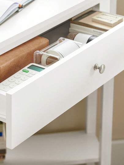 SoBuy FWT31 W, Wit Corner Desk, Triangle Tafel Bureau Drawer, Home Office Computer Workstation view 9