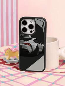 Funda estilo Supra Racing compatible con teléfonos ,  17,  16 Pro Max,  15 Pro Max,  13 y  12. Fabricada en TPU para una protección eficaz contra golpes y caídas. Un regalo ideal para familiares, amigos, seres queridos, parejas y para Navidad. - Negro - Ver 4