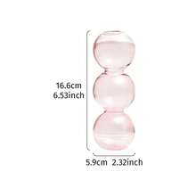 1 قطعة من الزجاج متعدد الألوان مرتبط بالمزهرية، حاوية زهور شفافة بسيطة، مزهرية كرة دائرية، مناسبة للاستخدام في غرفة المعيشة والطاولة الرئيسية بالمنزل - متعدد الألوان - مشاهدة 13