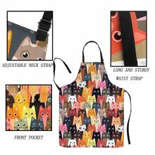 Sosolong Adjustable Waterproof Apron Bib Apron With 2 Pockets CooFKing Kitchen Aprons For Women Men Chef,DaisyApron - DaisyApron - View 7