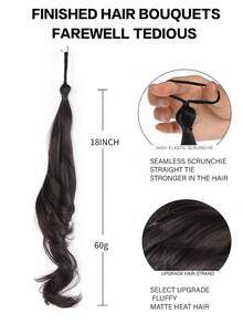 Dos piezas de cabello sintético trenzado, de aproximadamente 18 pulgadas de largo, adecuadas para uso diario. - Multicolor - Ver 4