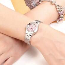 Casio Women's Watch, 33mm Pink Dial, Stainless Steel Bracelet, 50M Water Resistant, Sport Analog Watch With Calendar, Fold Clasp, Mineral Crystal Glass - one-size - View 5