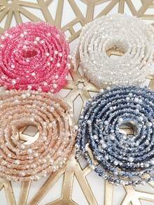 Adhesive Sparkling Rhinestone Ribbon, Glitter Tape Total - Crystal Embellishments Easy To Cut & Stick For DIY Crafts, Wedding, Birthday, Christmas Decorations, Gift Wrapping, Diy Crafts, Clothing, Phone & Party Accessories