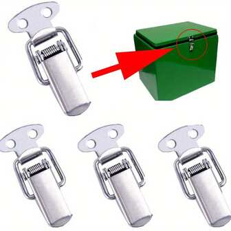 Spring Loaded Toggle Latch, Heavy Duty Push To Close Latch For Toolbox, Metal Case, Wooden Box, Guitar Amp & DIY Projects, Hardware Fastener With Screws