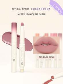 HOLIKA HOLIKA Mellow 柔雾唇线笔 05 CLAY ROSE，多用途，可用作唇线笔、眼影和腮红，质地柔滑细腻，易于晕染，适合日常妆容、渐变唇妆、全唇着色，韩国化妆品，1.3克/0.04盎司。 - 05 CLAY ROSE - 查看 6