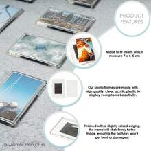 10-20个亚克力磁性相框，冰箱贴，透明标签展示架，迷你相框，适用于家居、客厅、办公室装饰 - 透明 - 查看 7