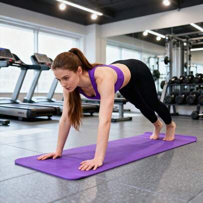 Esteras de yoga súper gruesas, amortiguadoras, con tirantes para los hombros - materiales no deslizantes, esteras sólidas duraderas para yoga, pilates, Fitness y baile - Uso Interior / exterior, esteras de ejercicio interior | esteras blandas para tirantes para los hombros, accesorios de yoga, 180CM*60CM