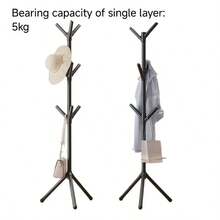 2025 6-Hook Minimalist Garment Rack - Plastic Material, Suitable For Indoor Decor To Hang Light Small Items, Lightweight Coat Rack, Suitable For Hanging Light Clothes, Hats, Bags, Coat Rack, Garment Rack, Quick Installation