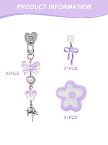 Pink Decoration Set For Kindle E-Reader, Including Dust Plug Pendant And E-Reader Stand - Multicolor - View 11