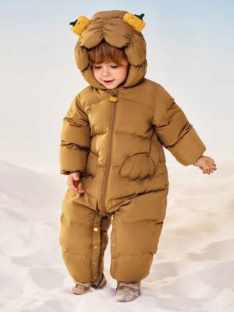 mini bala Barnens trippelskyddande dunoverall vinter 2025, söt design varm snöoverall