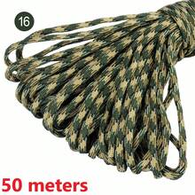 10/100m/Pack Neon Camouflage Multi-Color 7-Strand Core Paracord For Tent, Camping, Emergency, Outdoor Use. Versatile Utility Rope For Leash, Lanyard, Bracelet, Clothes Line - 50 Meters - View 46