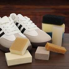 1 Suede Shoe Rubber Eraser - Non-Electric Stain Removal Tool, Suitable For Sneakers, Clothing, Glass, Walls, Floors, Furniture - Multi-Functional Dry Cleaning Cleaner, Gentle Fabric Care, ABS Material, Christmas Theme, Campus Style LV3R - 1 Bar Of Shoe Polish - View 7