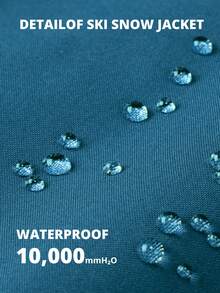 CAMEL CROWN 男士防水保暖滑雪服，带可拆卸帽子，蓬松抓绒内衬，冬季款