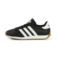 Adidas Didas 男款新款德訓鞋 戶外經典百搭 T-Toe 復古運動休閒鞋 - 黑色 - 查看 2