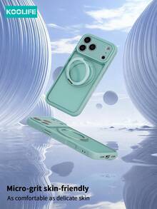Koolife 适用于新款苹果 17 手机的 1 件装手机壳，带 360° 旋转支架，优质简约磨砂手机保护套，支持磁吸充电，PC+TPU 材质，兼容 17 Pro Max/ 17/ 17 Pro/14/14 Pro/14 Pro Max/13/13 Pro/13 Pro Max/15/15 Pro/15 Pro Max/16/16 Pro/16 Pro Max - 青色 - 查看 4