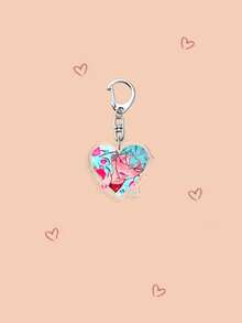 1 buc drăguț inimă în formă de extraterestru scenă acrilic breloc Rock Band Series & Ivan Till personaj de desene animate stil temă geantă farmec, rucsac ornament, accesorii auto drăguț Goth Y2K