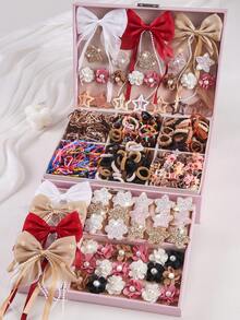 793pcs/Set Women's Pearl Flower Hair Clips, Elastic Hair Ties, Hair Scrunchies, Hair Claws, Versatile For Daily Use, Claw Clips - Nhiều màu - Xem 9