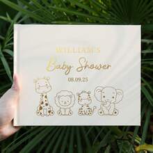 1pc Personalized Black Or White Horizontal Message Book, Customized Photo Album, Gift For New Parents Of Girls Or Boys - Multicolor 1 - View 4