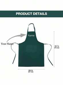 1pc Customized Kitchen Cooking Apron, Modern Polyester Oil-Proof Apron, Black Kitchen Apron, Polyester Apron, Suitable For Garden, Kitchen And Housework, Perfect For Home, Restaurant And Kitchen Cooking, Washable, Customized, Unique, Personalized, Ideal Gift For Boyfriend, Girlfriend, Family And Friends, Suitable For Use In Sofa, Bed, Car, Tea Room, Bedroom, Living Room, Bathroom, Dining Room And Other Places. - Multicolor - View 16