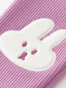 mini bala 2025年冬季女童高腰加绒打底裤，柔软亲肤保暖裤 - 磚紅 - 查看 7