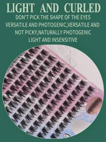 156pcs C-Curl Cartoon Anime False Eyelashes Set, Wispy & Spiky Cluster Eyelash Extensions, Soft & Silky Individual Cluster Lashes, Suitable For Party Makeup False Lash Clusters, Lash Clusters, Individual Lashes, Eyelashes, False Eyelashes - C - View 6