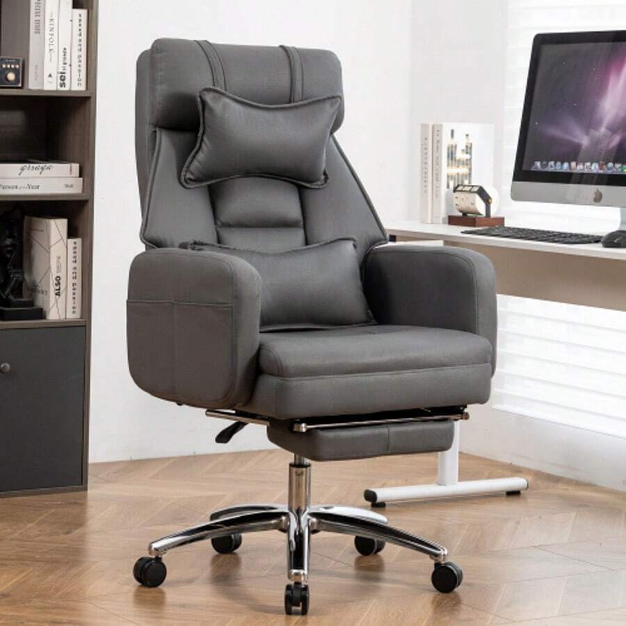 Home Office Chairs - Dark Gray + Fabric - View 1
