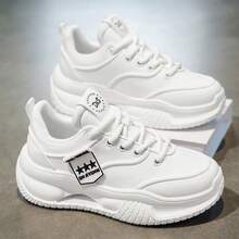 2025冬季新款男士时尚保暖厚底运动鞋增高休闲百搭白色鞋 - 白色 - 查看 2