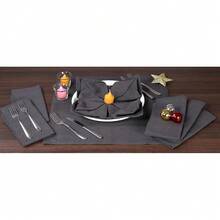 12-Pack 1OO% Cotton Dinner Napkins 18 By 18-Inch Soft Absorbent Comfortable - Ideal For Events And Regular Use - Charcoal,18x18EveryDayNapkin,Charcoal - 木炭 - 查看 3