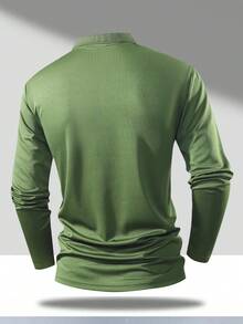 3pcs Men's Breathable Long Sleeve Polo Shirts For Running, Fitness, Golf, Casual Sports, Spring & Autumn