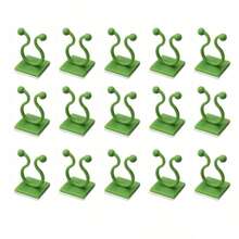 30pcs/20pcs/10pcs Green Tree Climbing Wall Tools, Self-Adhesive Green Tree Fixing Vine Clips, Climbing Hooks, Green Buckles, Invisible Green Plant Fixing Devices - Green - View 14