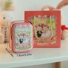 1pc Small Square Tin Can, Candy Box, Cookie Jar, Jewelry Gift Metal Tin, Tea Caddy, Packaging Box, Wedding Favor