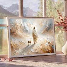 1幅宗教艺术海报，家居装饰，上帝离开99，上帝与迷途的羔羊，非常适合装饰客厅、卧室和家庭办公室。帆布壁画，房间海报，家居装饰，房间布置，室内装饰。可选画框 - 1個 - 查看 12