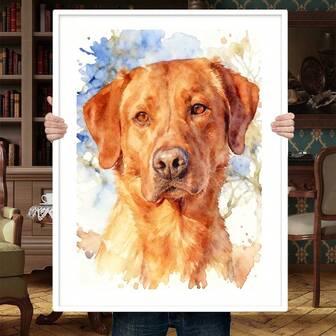 Hand-Painted Watercolor Dog Portrait: Custom Pet Memorial Art